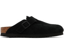 Black Narrow Boston Soft Footbed Loafers