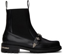 Black Graphic Hardware Chelsea Boots