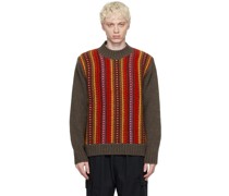 Red & Brown Bluto Sweater