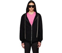 Black Zipped Hoodie