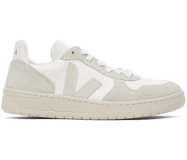 Beige & White V-10 B-Mesh Sneakers