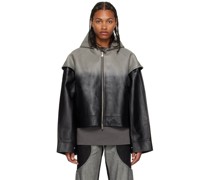 Black Bind Leather Jacket