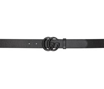 Black GG Marmont Thin Belt