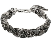Silver Large Mixed Braided Bracelet