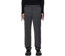 Gray Single Suit Trousers