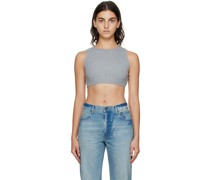 Gray Cropped Tank Top