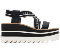 Black & White Sneakelyse Platform Heeled Sandals