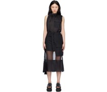 Black Combo Midi Dress