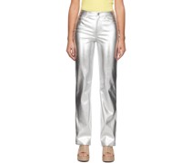 Silver Chisel Faux-Leather Trousers