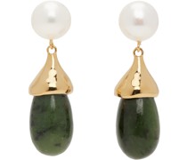 Green & White Audrey Earrings