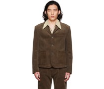 SSENSE Exclusive Brown Single-Breasted Blazer