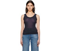 Navy Scoop Neck Tank Top
