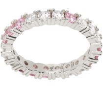 SSENSE Exclusive Silver & Pink Eternity Ring