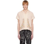 Beige Embroidered Shirt