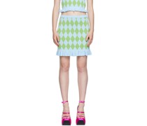 SSENSE Exclusive Blue Argyle Miniskirt