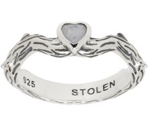 Silver Twisted Baby Heart Ring
