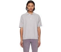 Gray Three-Button Polo