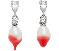 Silver & Pink Pearl Drop Earrings