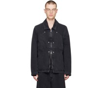 Black Coverall Blouson Denim Jacket