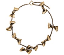 Gold Karen Kilimnik Edition Multi Bow Necklace