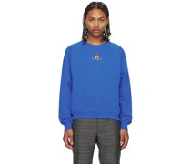 Blue Embroidered Sweatshirt