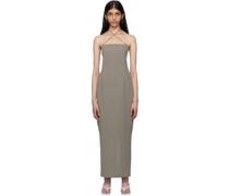 Taupe Audrey Midi Dress