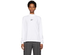 White High Neck Long Sleeve T-Shirt