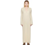SSENSE Exclusive Off-White Deep V Maxi Dress