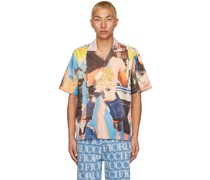 Multicolor Graphic Poster Wall Bowling Shirt