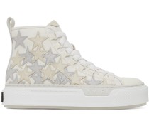 White Stars Court High-Top Sneakers