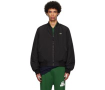 Black Reversible Bomber Jacket