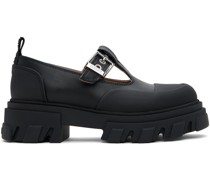 Black Cleated Mary Jane Loafers