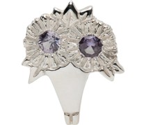 SSENSE Exclusive Silver & Purple Bouquet Single Earring