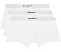 Three-Pack White Helvetica Boxers
