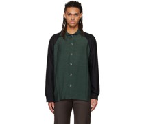 Green & Black Paneled Shirt