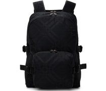 Black Check Jacquard Backpack