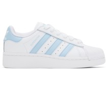 White & Blue Superstar XLG Sneakers