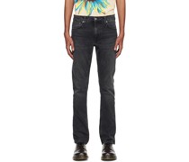 Black Lean Dean Slim Tapered Jeans