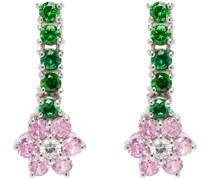 White Gold Flower Earrings