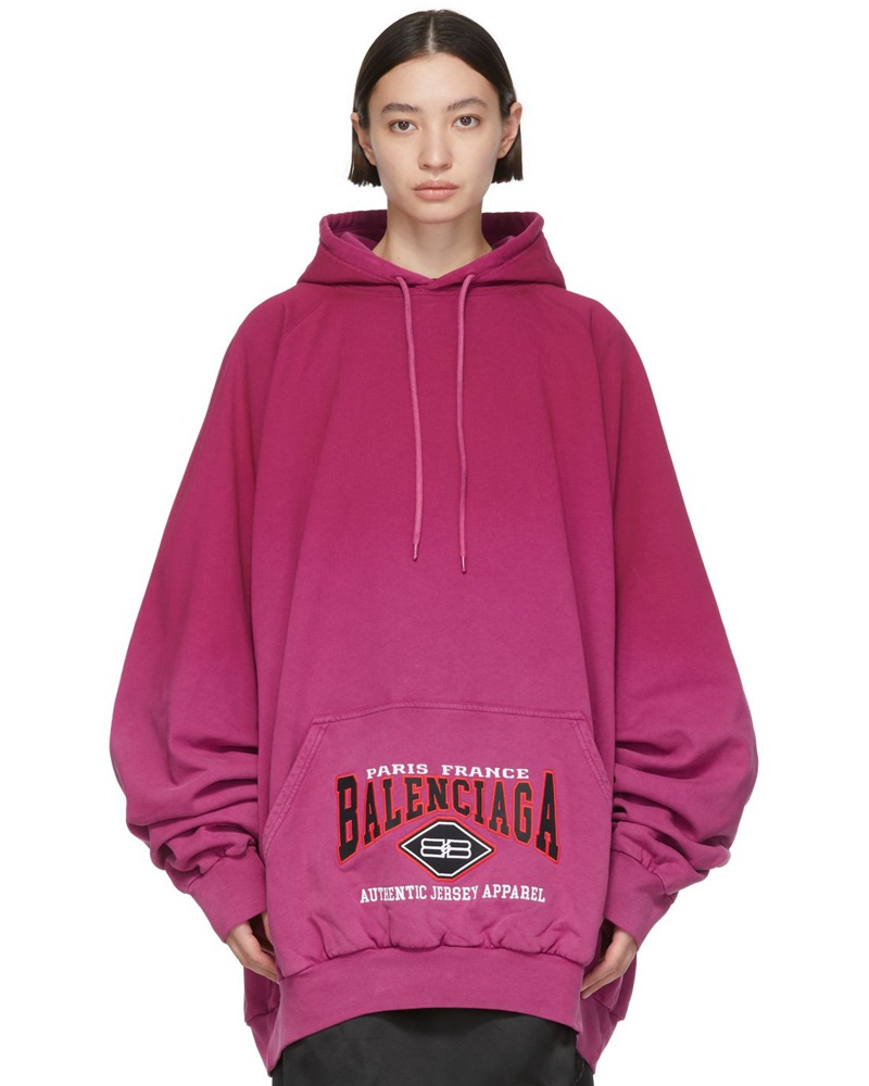 Balenciaga Damen Pink Cotton Hoodie