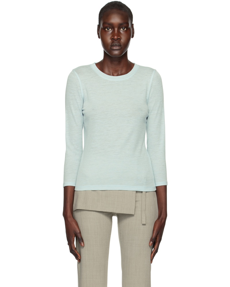 Vince Damen Blue Bracelet Sweater
