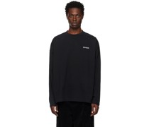 Black Embroidered Long Sleeve T-Shirt