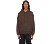 Brown Embroidered Hoodie