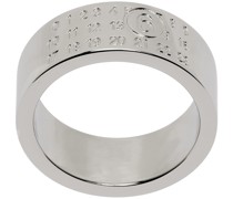Silver Numeric Minimal Signature Ring