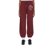 Burgundy Cotton Lounge Pants
