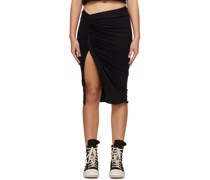 Black Edfu Midi Skirt