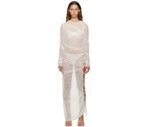 SSENSE Exclusive White Puzzle Maxi Dress & Lingerie Set