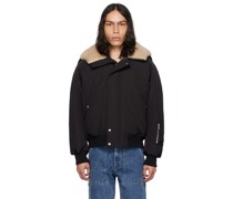 Black Zip Bomber Jacket