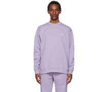 Purple Embroidered Sweatshirt