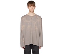 Gray Flame Long Sleeve T-Shirt